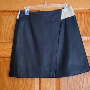 Halogen leather skirt. Size 4. Fully lined butter soft leather skirt.